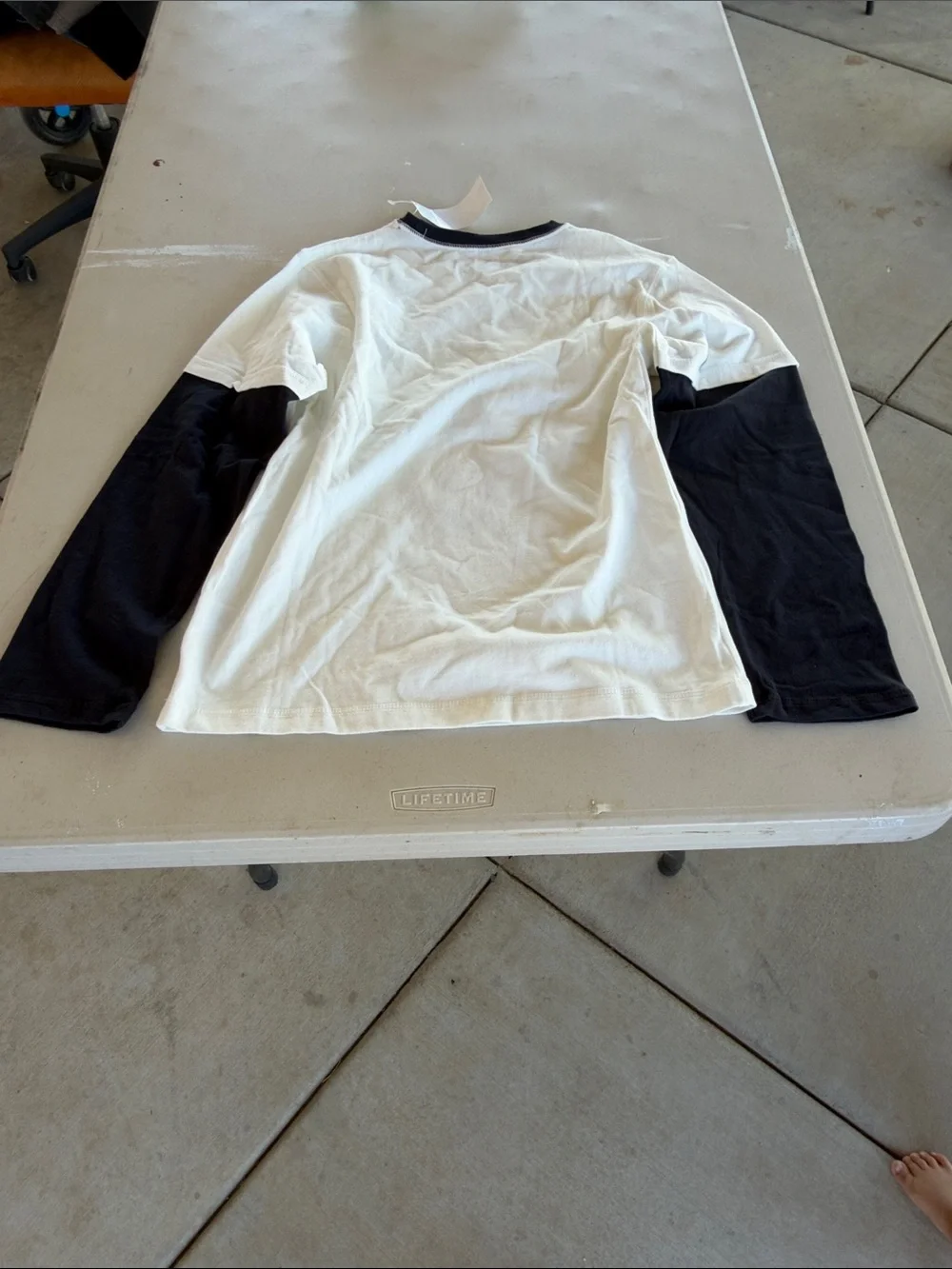 NWT Gymboree White Tee with Black Raglan Sleeves and Bulldog Graphic